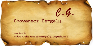 Chovanecz Gergely névjegykártya