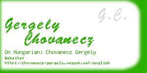 gergely chovanecz business card